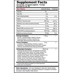 G Fuel Sour Cherry Tub (40 Servings) Supplement Facts