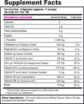 G Fuel Hydration Formula Strawberry Lemonade Tub (30 Servings) Supplement Facts