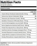 USN PhedraCut Water X (90 Capsules) Nutirtion Facts