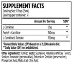 VMI Sports Black Series L-Carnitine 3000 Gummy Bear (16 oz) Supplement Facts