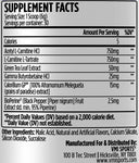 VMI Sports L-Carnitine 1500 Heat Powder Blackberry Lemonade (30 Servings) Supplement Facts